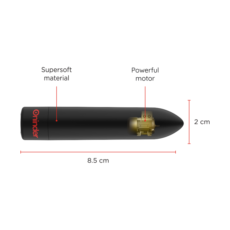 ONINDER - BERLIN BULLET VIBRATOR BLACK 9 MODES 8.5 X 2 CM - FREE APP - Image 4