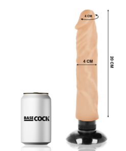 Alternative view of BASECOCK - REALISTIC VIBRATOR 2-1 BLACK 20 CM