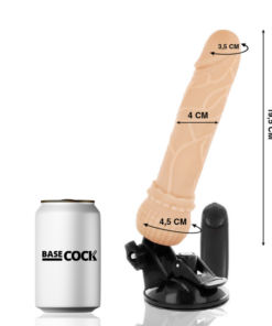 Alternative view of BASECOCK - REALISTIC VIBRATOR REMOTE CONTROL FLESH 19.5 CM