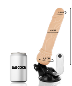 Alternative view of BASECOCK -  REALISTIC VIBRATOR REMOTE CONTROL FLESH 19.5 CM