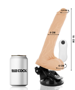 Alternative view of BASECOCK - REALISTIC VIBRATOR REMOTE CONTROL FLESH 19 CM