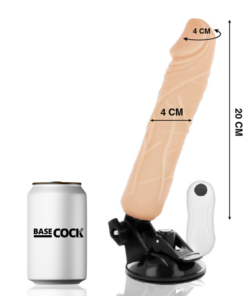 Alternative view of BASECOCK - REALISTIC VIBRATOR REMOTE CONTROL FLESH 20 CM