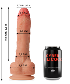 Alternative view of CYBER SILICOCK - CONNOR ULTRA REALISTIC SOFT LIQUID SILICONE 20.5 CM -O- 3.7 CM