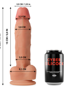 Alternative view of CYBER SILICOCK - OLIVER ULTRA REALISTIC SOFT LIQUID SILICONE 19 CM -O- 3.9 CM