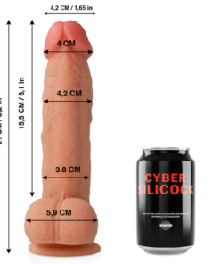 Alternative view of CYBER SILICOCK - SAUL ULTRA REALISTIC SOFT LIQUID SILICONE 21 CM -O- 4.2 CM
