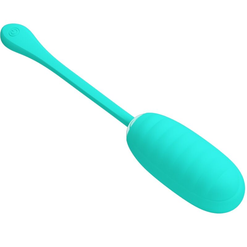 PRETTY LOVE - KIRK RECHARGEABLE VIBRATING EGG AQUA GREEN - Image 5
