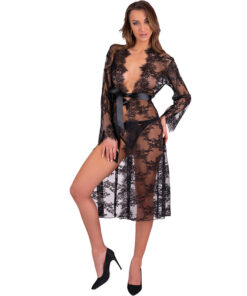 LIVCO CORSETTI FASHION - MOSTINA LC 90641 DRESSING G GOWN BLACK