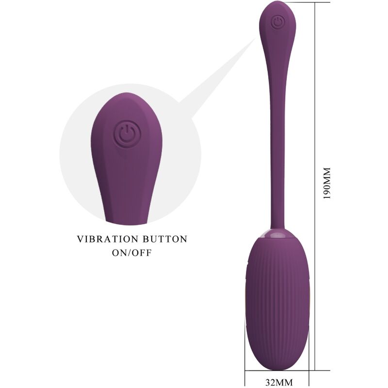 PRETTY LOVE - DOREEN PURPLE RECHARGEABLE VIBRATING EGG - Image 4