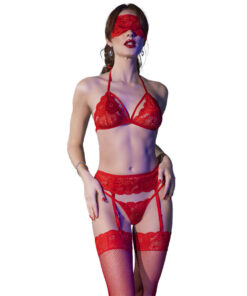 CHILIROSE - CR 4467 SET FOUR PIECES RED S/M