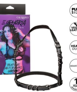 Alternative view of CALEXOTICS - EUPHORIA PLUS SIZE HALTER BUCKLE HARNESS BLACK