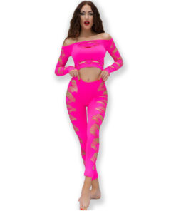 CHILIROSE - CR 4632 TOP  PANT FUCHSIA S/L