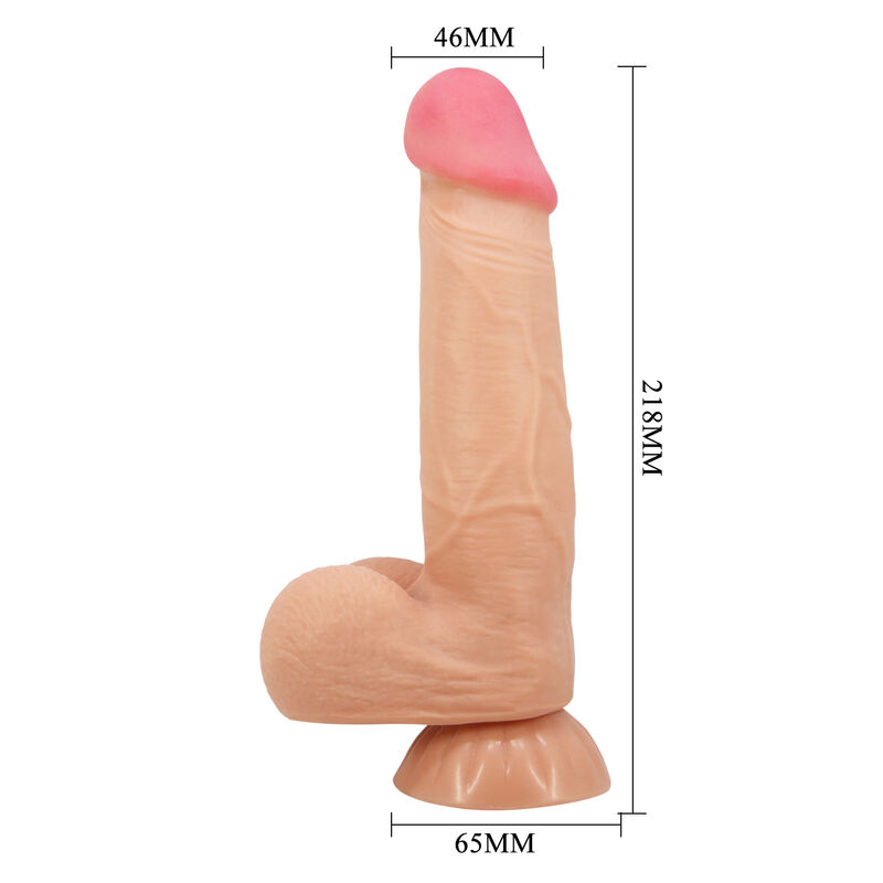 PRETTY LOVE - SLIDING SKIN SERIES REALISTIC DILDO WITH SLIDING SKIN SUCTION CUP 21.8 CM - Image 3