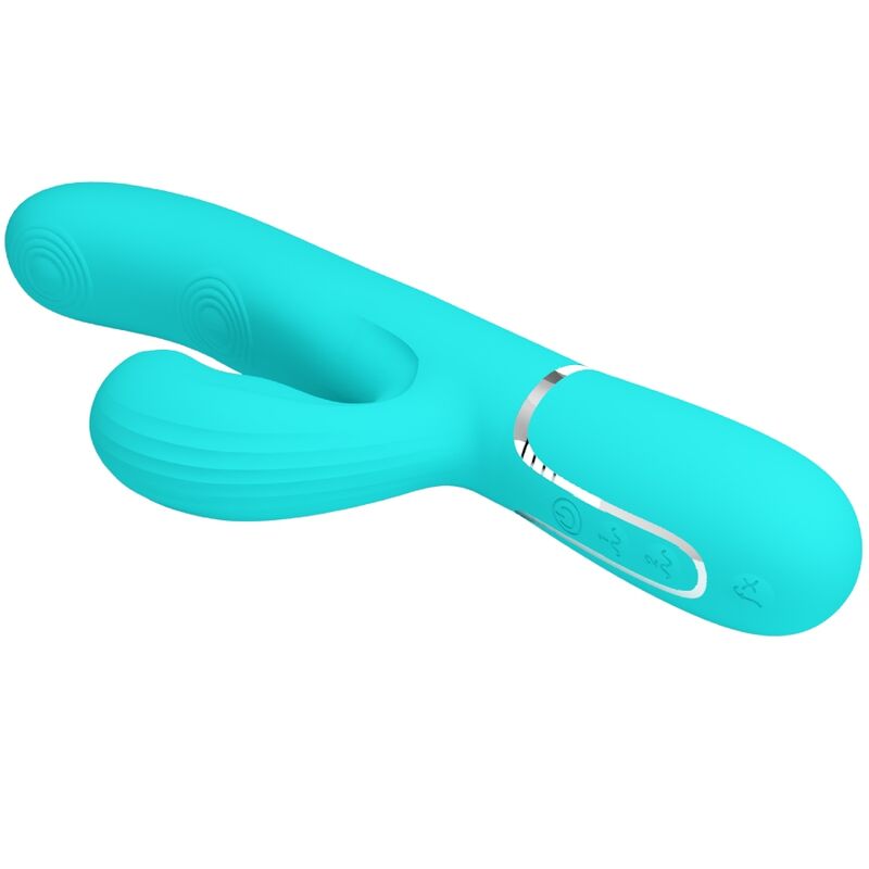 PRETTY LOVE - PERLITA MULTIFUNCTION 3 IN 1 G-SPOT VIBRATOR AQUA GREEN - Image 5