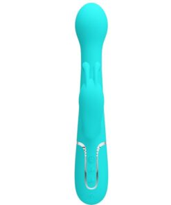 Alternative view of PRETTY LOVE - DEJON RABBIT VIBRATOR 3 IN 1 MULTIFUNCTION AQUA GREEN