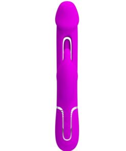 Alternative view of PRETTY LOVE - KAMPAS RABBIT 3 IN 1 MULTIFUNCTION VIBRATOR WITH TONGUE FUCHSIA