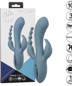 Alternative view of CALEXOTICS - VIBRATOR TRIPLE ECSTASY GREY
