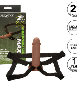 Alternative view of CALEXOTICS - PERFORMANCE MAXX LIFE-LIKE EXTENSION WITH HARNESS BROWN SKIN