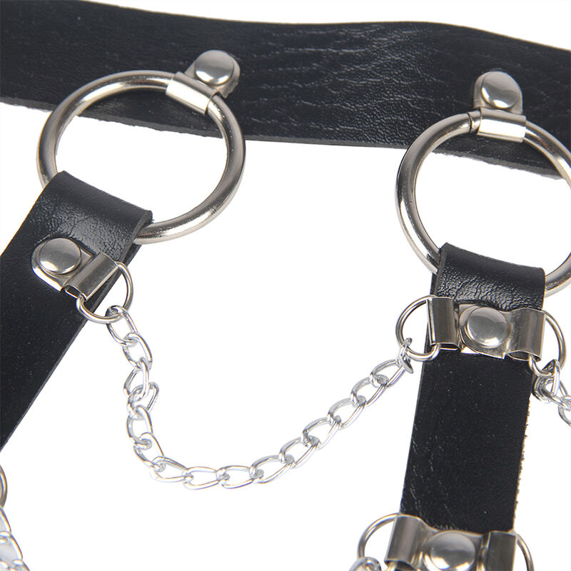 SUBBLIME - CHEST HARNESS LEATHER CHAINS BLACK ONE SIZE - Image 5