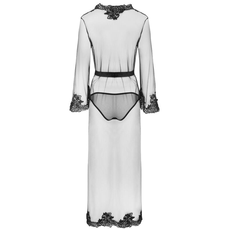 LIVCO CORSETTI FASHION - NOKINA LC XG055 DRESSIN G GOWN + PANTY BLACK ONE SIZE - Image 4