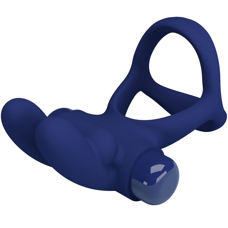 PRETTY LOVE - FRANCISCO DOUBLE VIBRATING RING RABBIT BLUE - Image 5