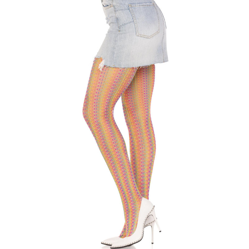 LEG AVENUE - MULTICOLOR CROCHET STOCKINGS - Image 3