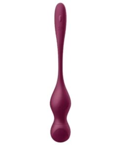 Alternative view of SATISFYER - LOVE BIRDS VARY VIBRATING BALLS FREE APP WINE RED