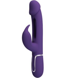 Alternative view of PRETTY LOVE - KAMPAS RABBIT 3 IN 1 MULTIFUNCTION VIBRATOR WITH TONGUE VIOLET