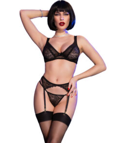 CHILIROSE - CR 4692 SET FOUR PIECES BLACK S