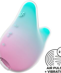 SATISFYER - MERMAID VIBES STIMULATOR  VIBRATOR MINT AND PINK