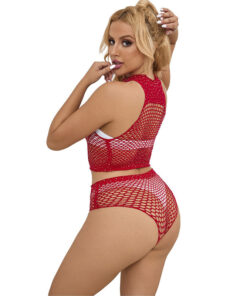 Alternative view of SUBBLIME - 952402 FISHNET SET WITH PINK DIAMONDS ONE SIZE