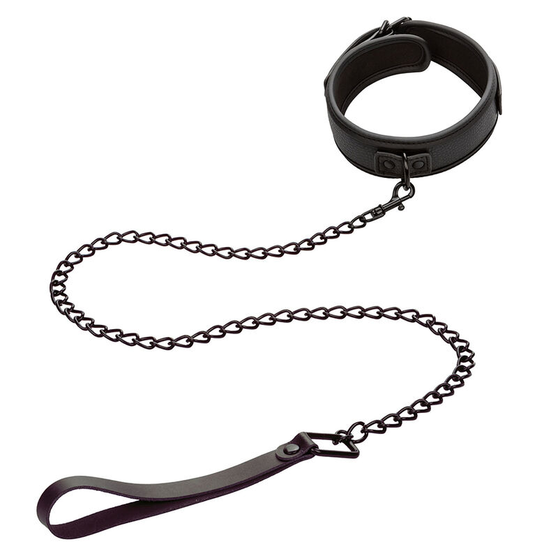 CALEXOTICS - NOCTURNAL COLLAR LEASH LEATHER ADJUSTABLE BLACK - Image 2