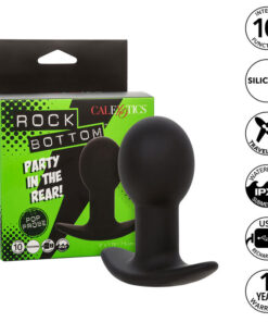 CALEXOTICS - ROCK BOTTOM ANAL PLUG 10 VIBRATIONS SILICONE BLACK