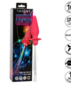 CALEXOTICS - SOUTHERN LIGHTS LIGHT UP ANAL PLUG 10 VIBRATIONS SILICONE PINK