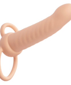 Alternative view of CALEXOTICS - MAXX RIBBED DUAL PENETRATOR 10 VIBRATIONS FLESH
