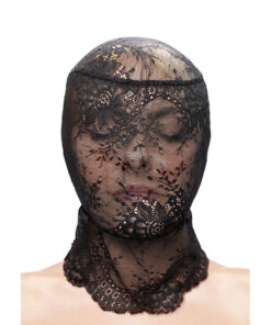 NS NOVELTIES - FETISH  FASHION LACE HOOD BLACK