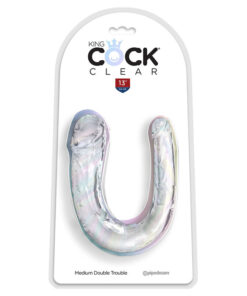 Alternative view of KING COCK - DOUBLE TROUBLE DOUBLE DILDO 33 CM CLEAR