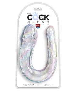 Alternative view of KING COCK - DOUBLE TROUBLE DOUBLE DILDO 44 CM CLEAR