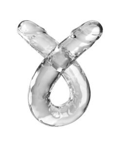 KING COCK - DOUBLE TROUBLE DOUBLE DILDO 46 CM CLEAR