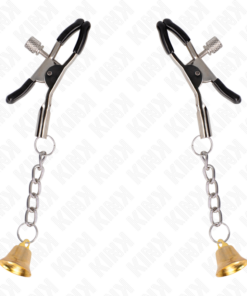 Alternative view of KINK - GOLD BELL PENDANT NIPPLE CLAMPS 6 CM