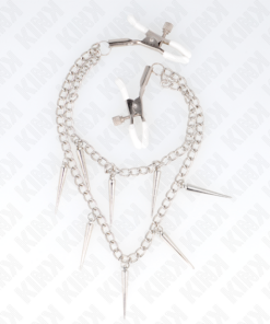 Alternative view of KINK - NIPPLE CLAMPS WITH SPIKES CHAINS 30 CM