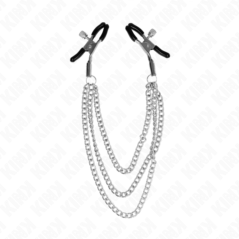 KINK - NIPPLE CLAMPS WITH 3 CHAINS SILVER 20/23/28 CM - Image 2