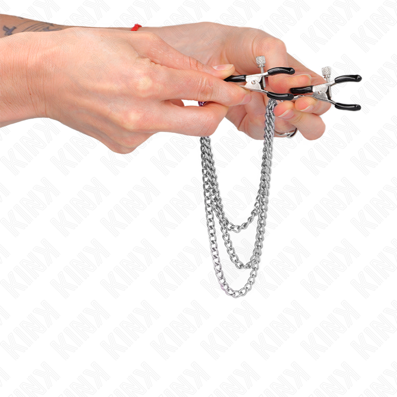 KINK - NIPPLE CLAMPS WITH 3 CHAINS SILVER 20/23/28 CM - Image 4