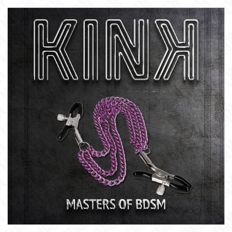 KINK - NIPPLE CLAMPS WITH 3 CHAINS PURPLE 20/23/28 CM - Image 5