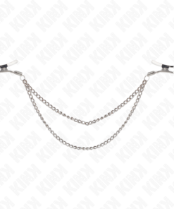 KINK - NIPPLE CLAMPS WITH 2 THIN CHAINS SILVER 20/23 CM