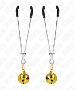 Alternative view of KINK - THIN BELL NIPPLE CLAMPS GOLD 7 CM