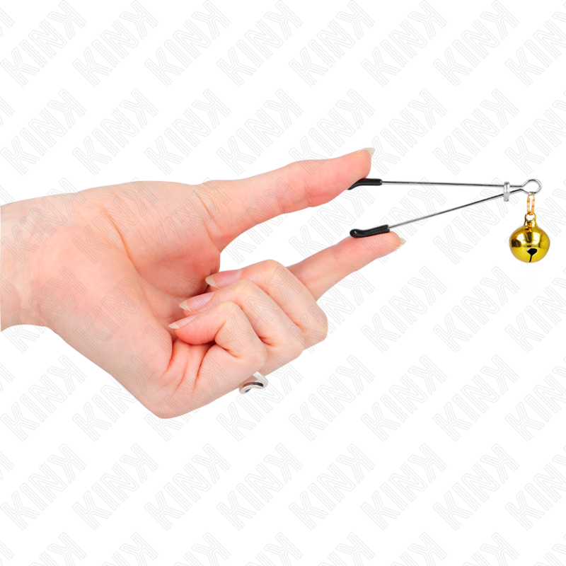 KINK - THIN BELL NIPPLE CLAMPS GOLD 7 CM - Image 4