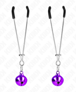 KINK - THIN BELL NIPPLE CLAMPS PURPLE 7 CM