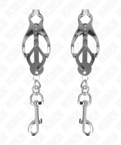 KINK - JAPANESE CLOVER NIPPLE CLAMPS WITH HOOKS SILVER