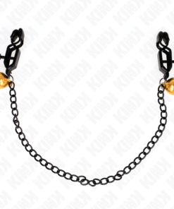 KINK - FLAT CHAIN NIPPLE CLAMPS AND BELL SILVER 30 CM