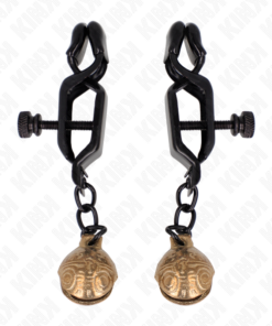 KINK - BELL JAW STYLE NIPPLE CLAMPS BLACK 7 CM